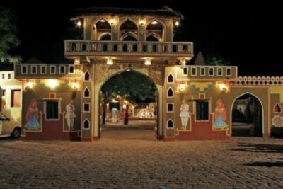 Jaipur Evening Tour Chokhi Dhani village culture with dinner - Getting picked up in Jaipur: AC comfort and an English-speaking driver