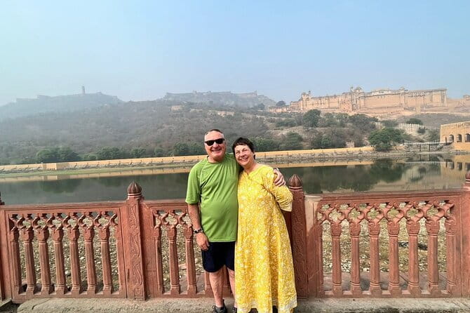 Night Safari in Jaipur on an Open Jeep - Amer at night: quiet streets and an illuminated fort