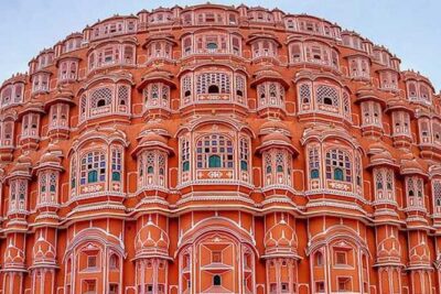 Private Day Tour of Jaipur with a Guide and Including Lunch - Amber Fort on the hill: red sandstone, white marble, and power