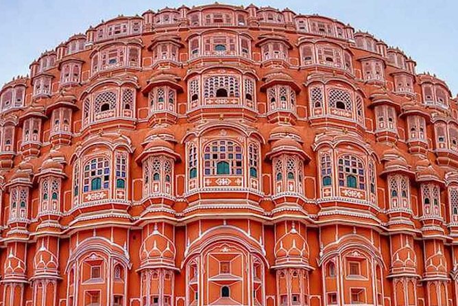 Private Day Tour of Jaipur with a Guide and Including Lunch - Amber Fort on the hill: red sandstone, white marble, and power
