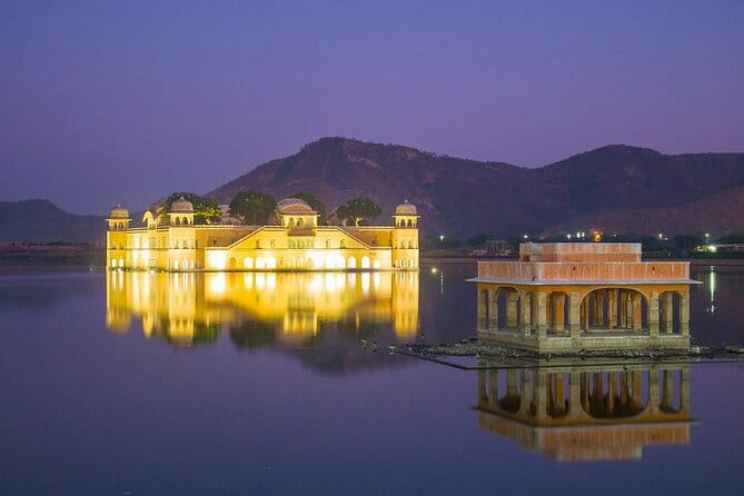 Private Jaipur Sunset Tour – Nahargarh Fort & Night Views - Jal Mahal in the evening: reflections, pink sandstone, and the lake setting